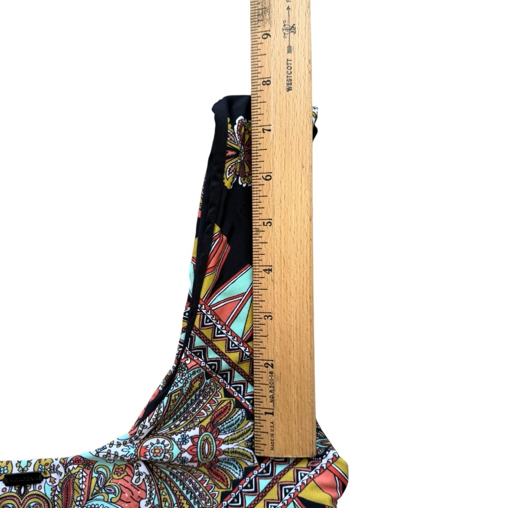 Volcom Stone Row Crop Multicolor Patterned Bikini… - image 4